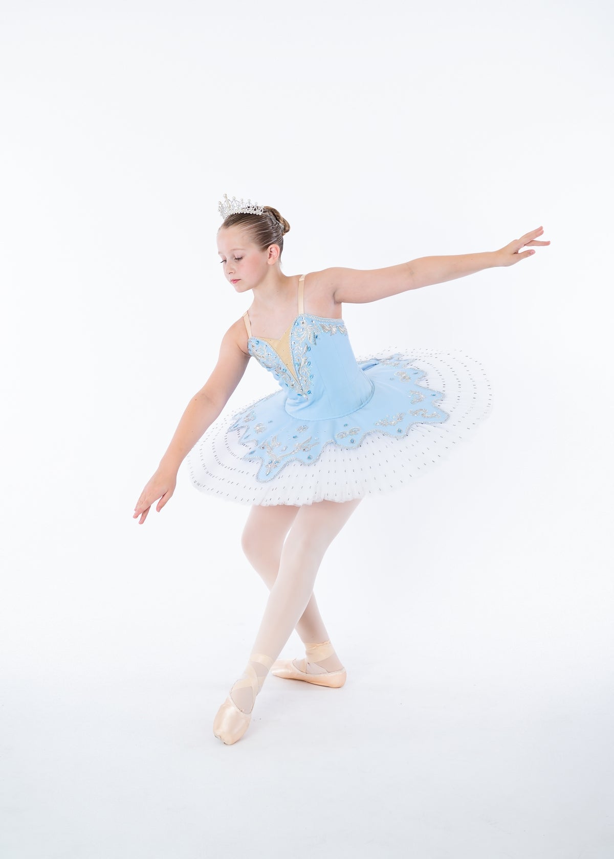 Blue Silver & White Tutu Rental - Child L