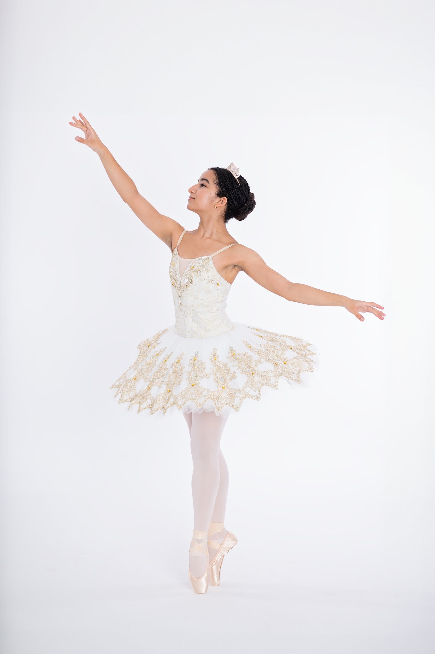 White & Gold Tutu Rental - Adult XS/S