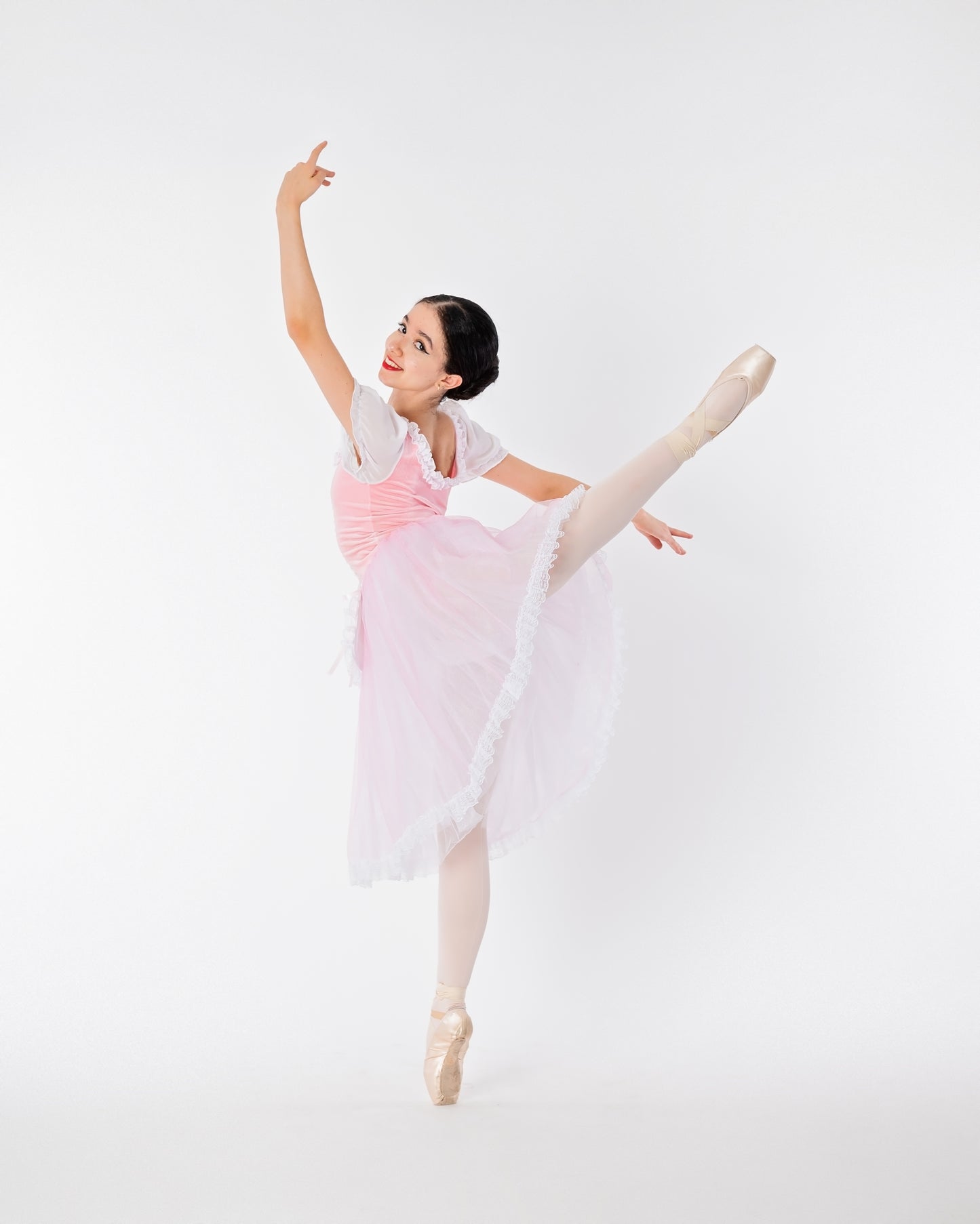 Pink Peasant Dress Rental - Adult XS, S (2)