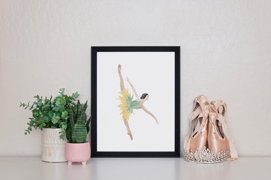 Sunflower Ballerina Print