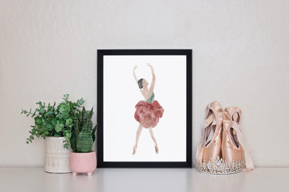 Rose Ballerina Print