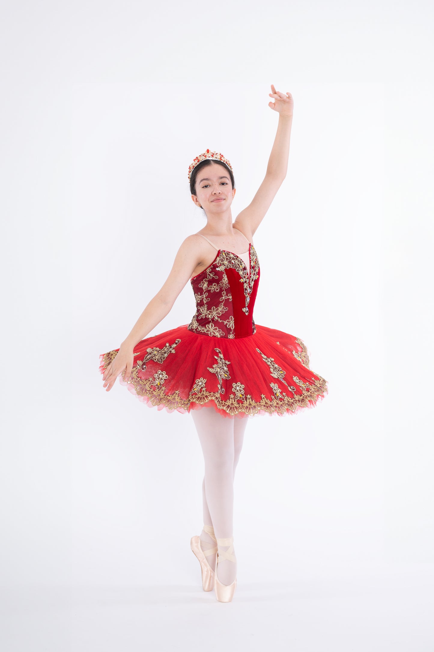 Red Black & Gold Tutu Rental - Adult S