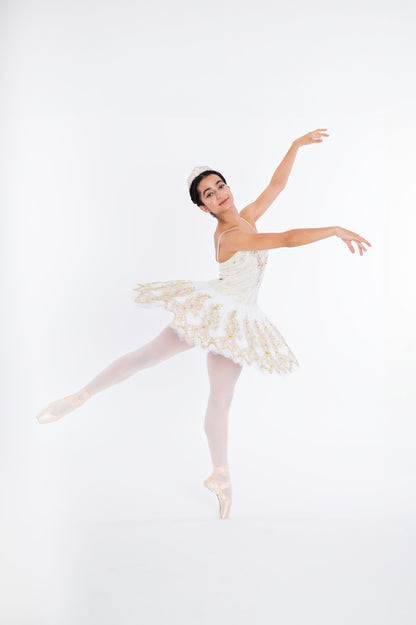 White & Gold Tutu Rental - Adult XS/S