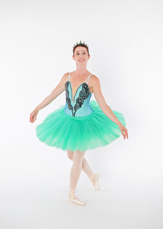 Teal & Black Tutu Rental - Adult S