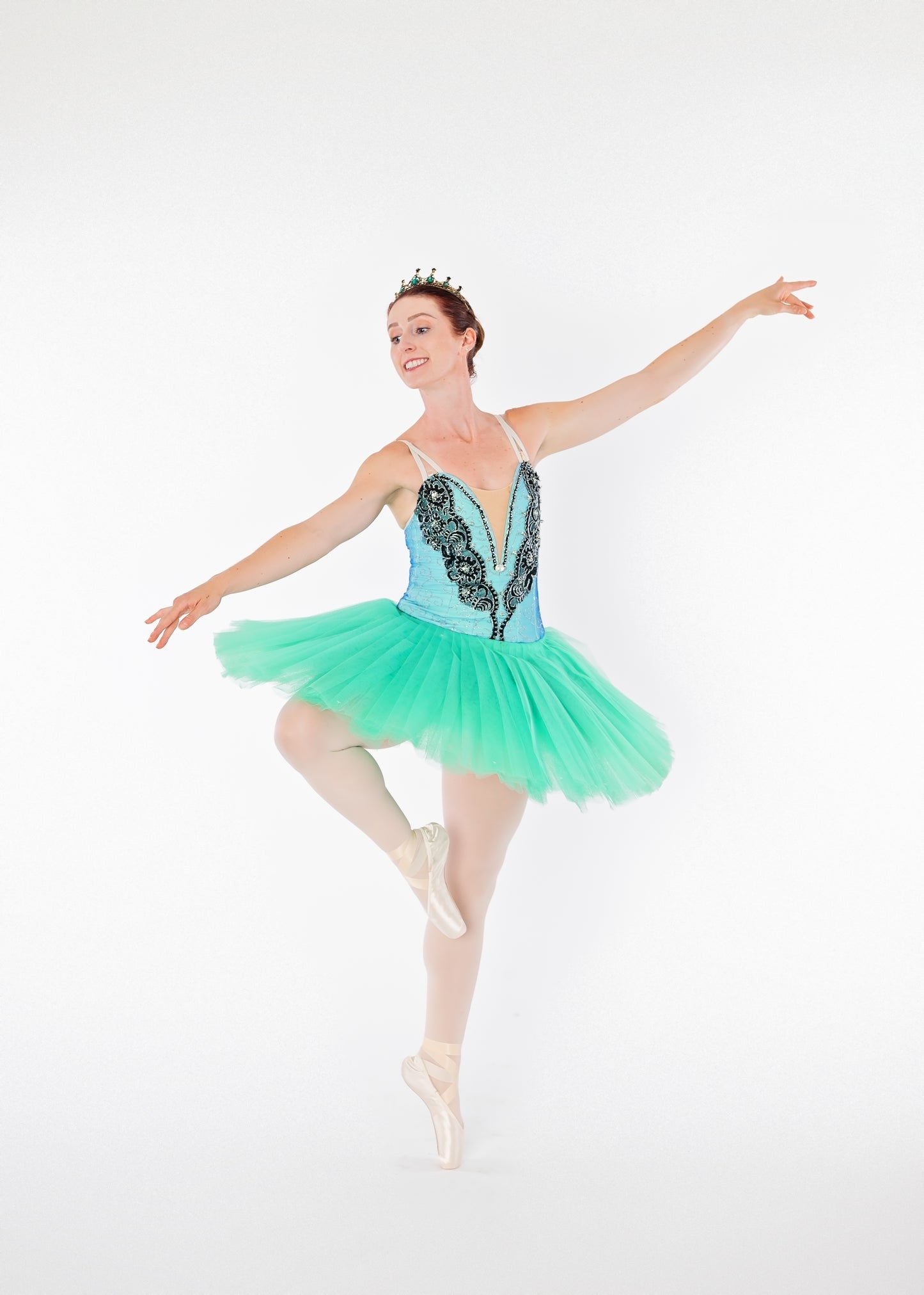 Teal & Black Tutu Rental - Adult S