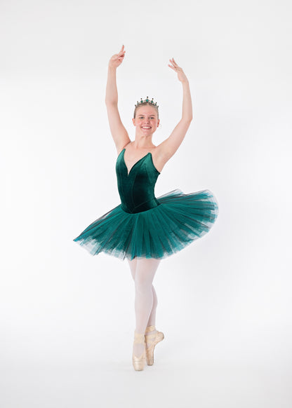 Emerald Velvet Tutu Rental - Adult S/M