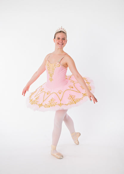Pink & Gold Tutu Rental - Adult S