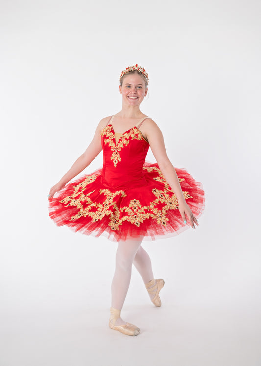 Red & Gold Tutu Rental - Adult S/M