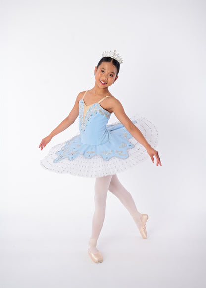 Blue Silver & White Tutu Rental - Child M/L