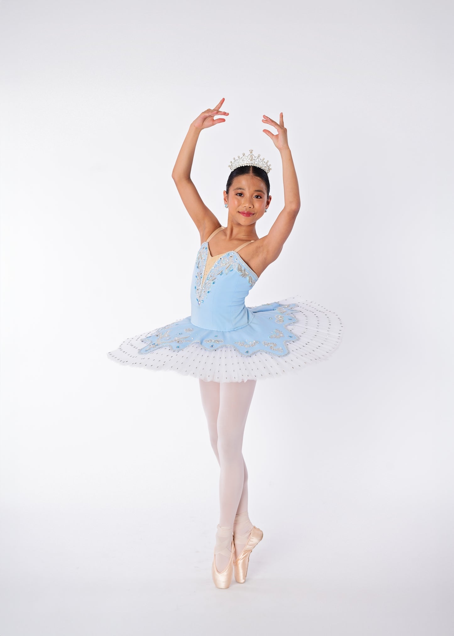 Blue Silver & White Tutu Rental - Child M/L