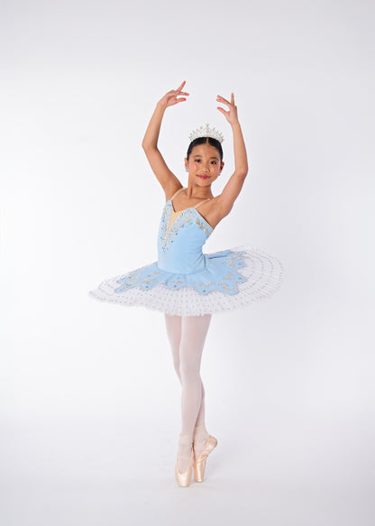 Blue Silver & White Tutu Rental - Child M/L