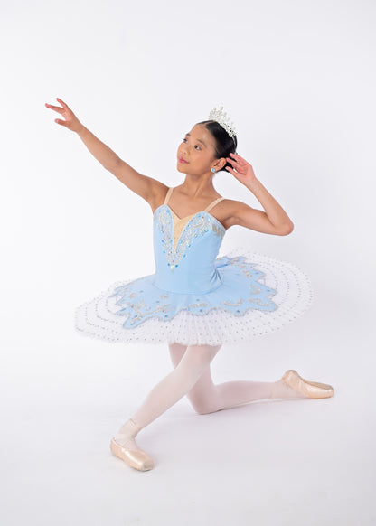 Blue Silver & White Tutu Rental - Child M/L