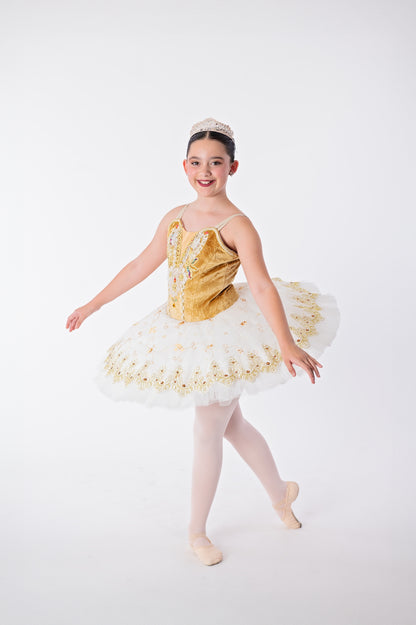 Gold & White Tutu Rental - Adult XS