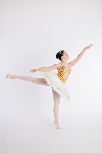 Gold & White Tutu Rental - Adult XS