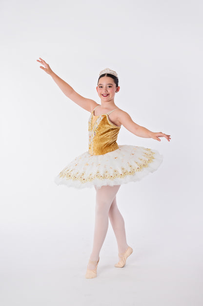 Gold & White Tutu Rental - Adult XS