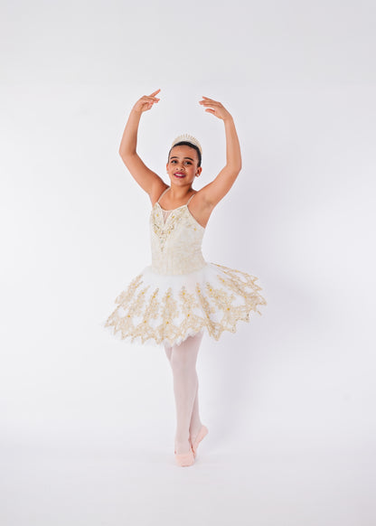 White & Gold Tutu Rental - Adult XS/S