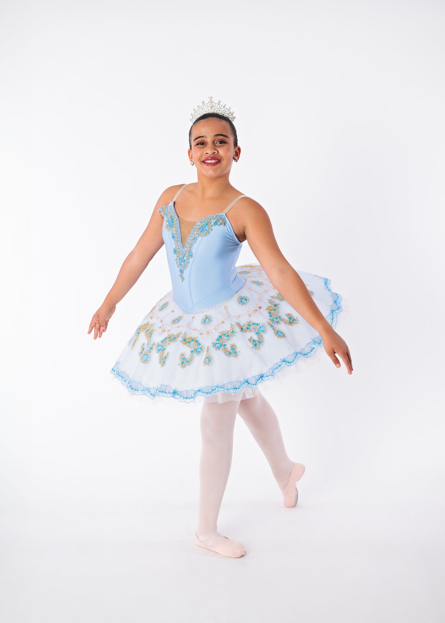 Blue Gold & White Tutu Rental - Adult S