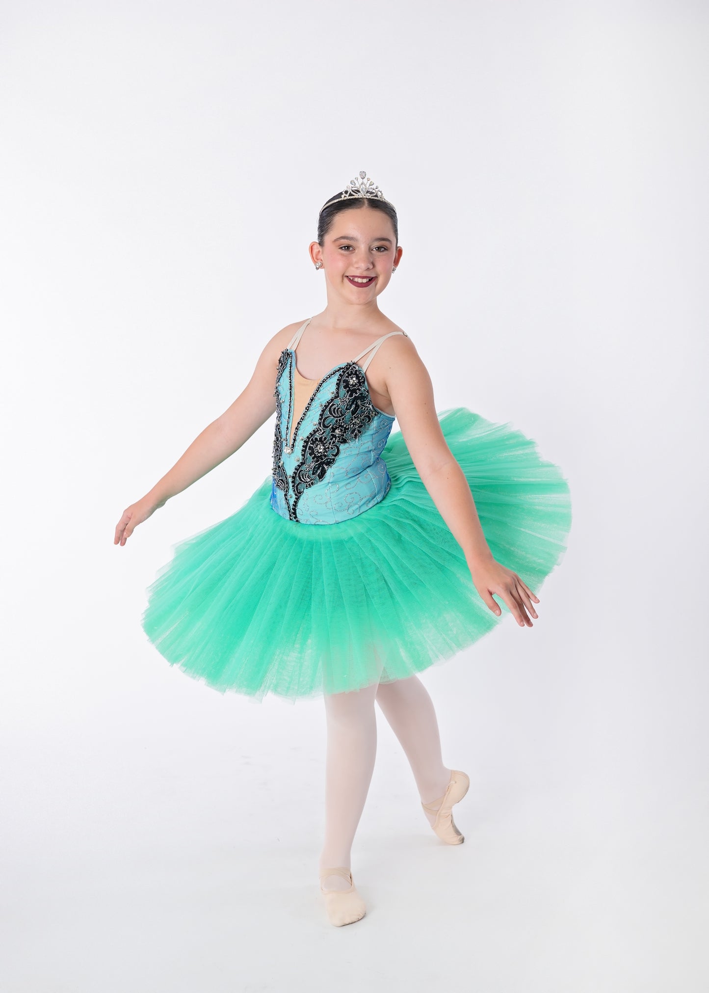 Teal & Black Tutu Rental - Adult S