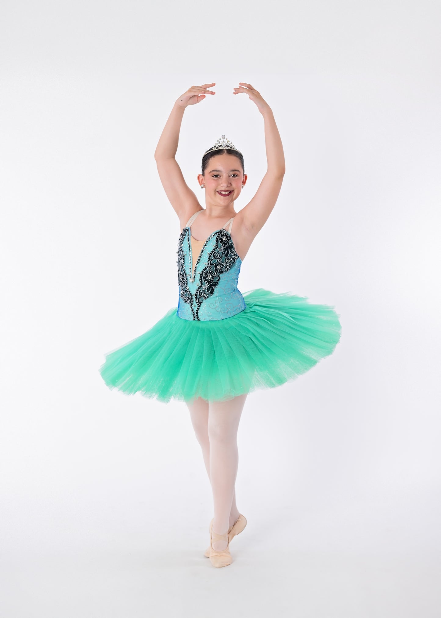 Teal & Black Tutu Rental - Adult S