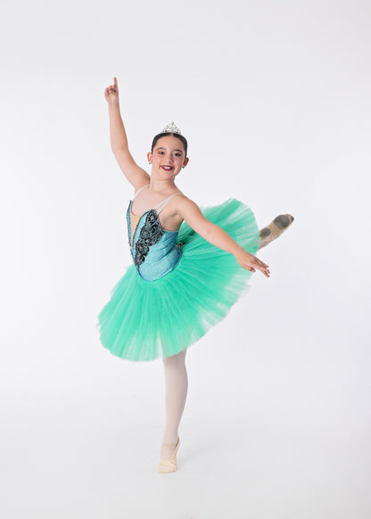 Teal & Black Tutu Rental - Adult S