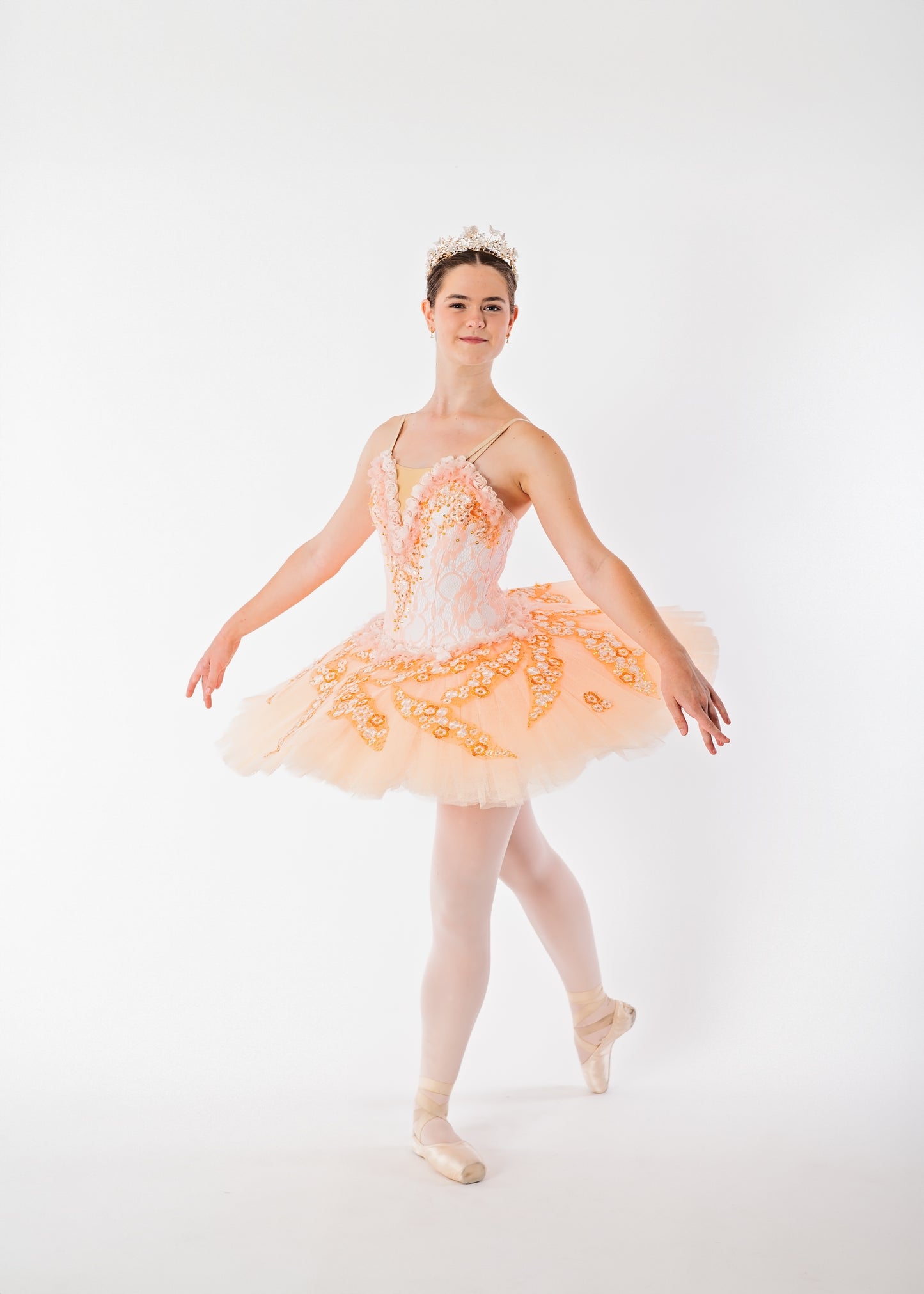 Peach Flower Tutu
