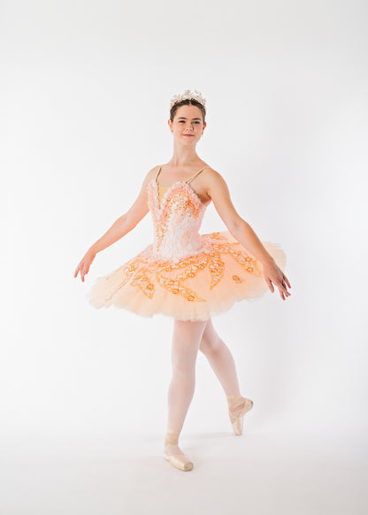 Peach Flower Tutu