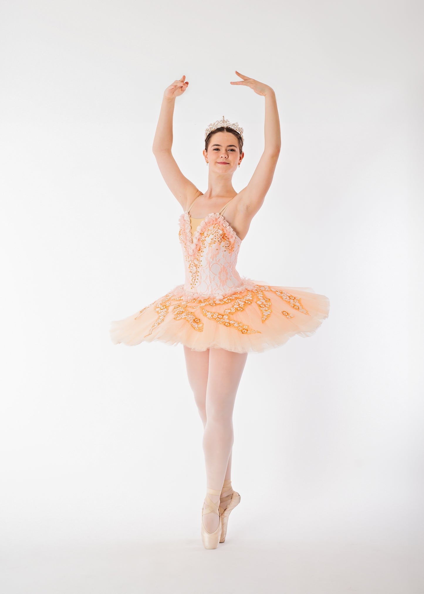 Peach Flower Tutu
