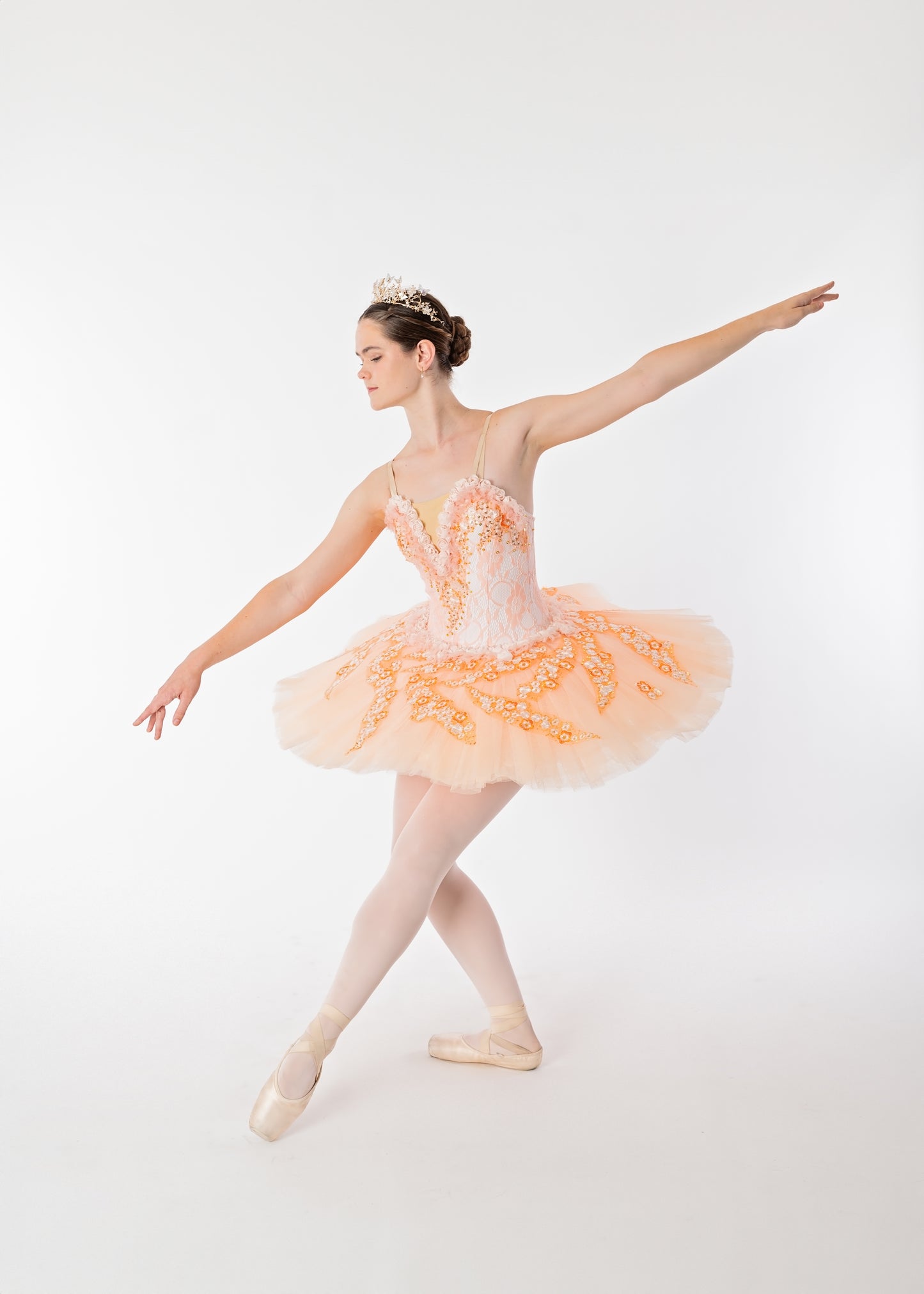 Peach Flower Tutu