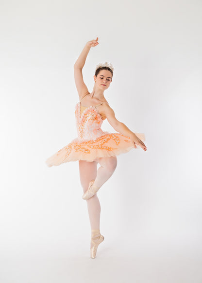 Peach Flower Tutu