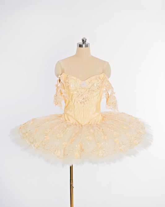 Yellow Lace Tutu Rental - Adult M