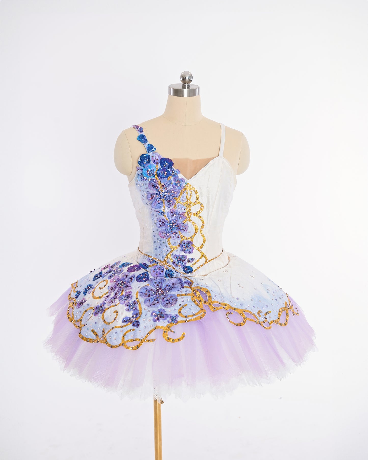 White & Purple Flower Tutu Rental - Adult S/M