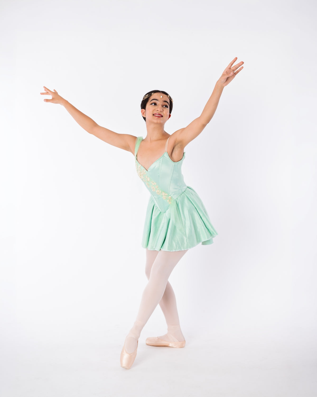 Mint & Gold Dress Rental - Adult XS