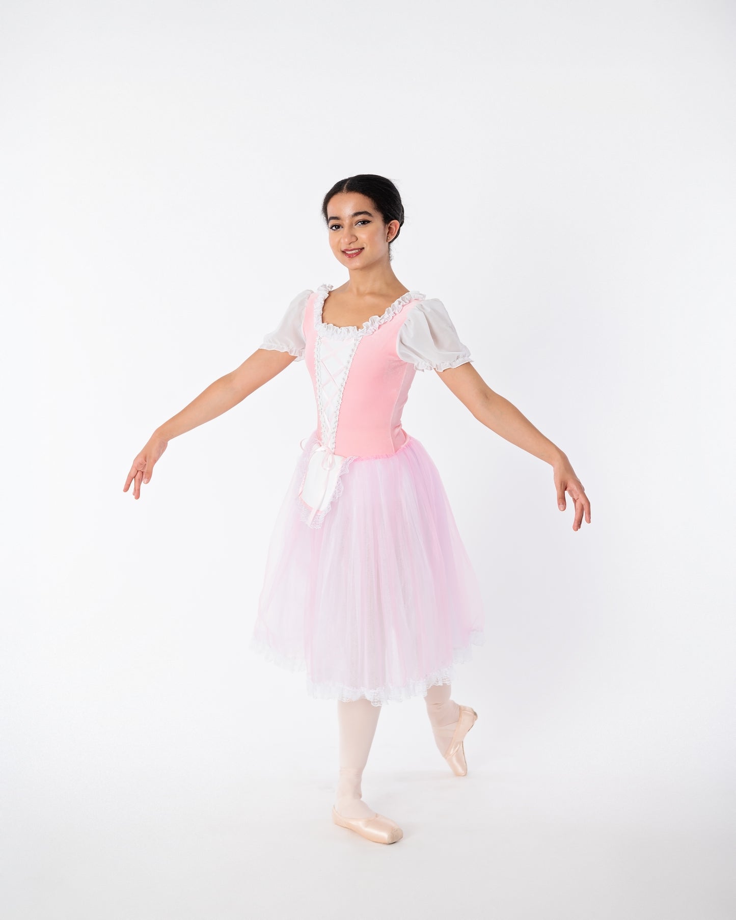 Pink Peasant Dress Rental - Adult XS, S (2)