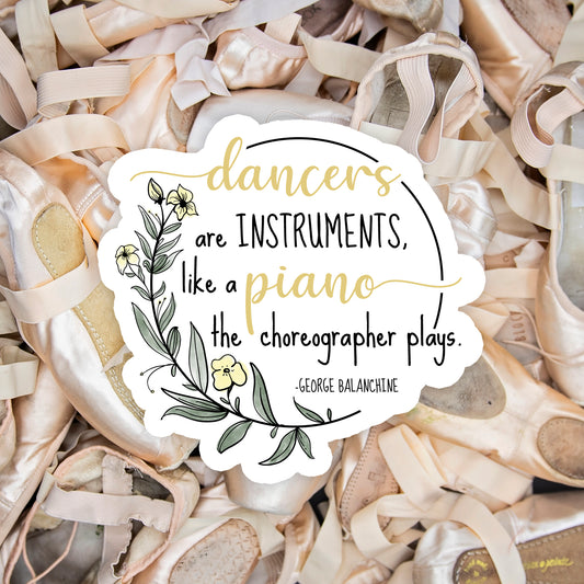 George Balanchine "Piano" Sticker