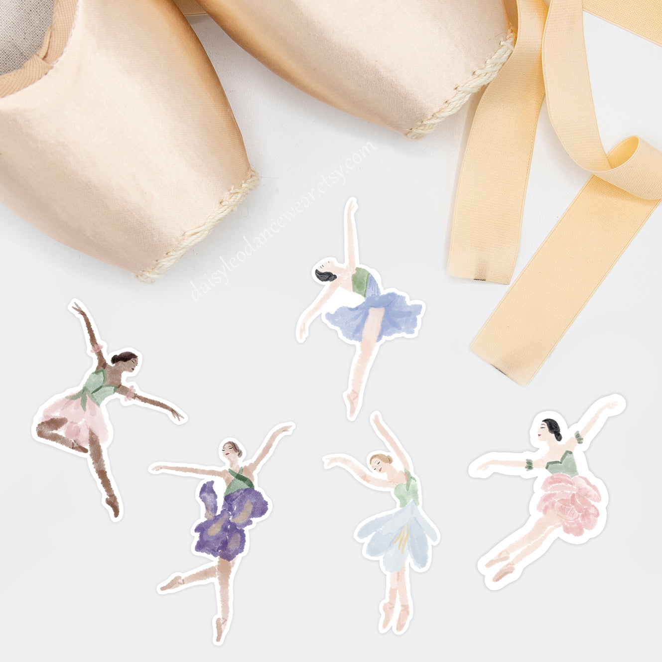 Peony (November) Ballerina Sticker